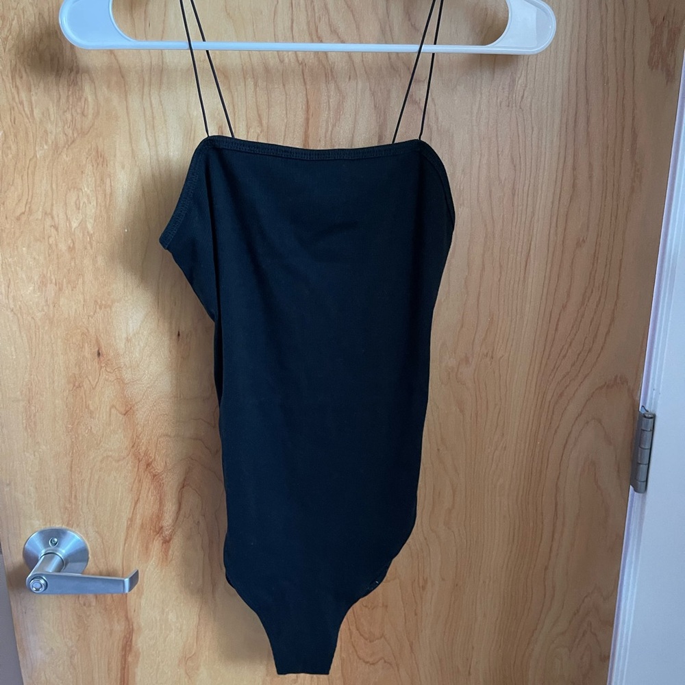 Black simple body suit